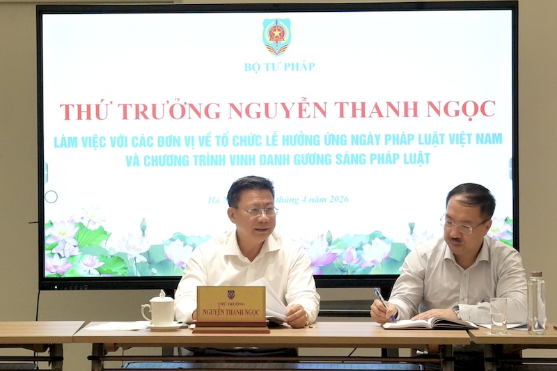 Lễ hưởng ứng Ngày Pháp luật Việt Nam 2026 phải được tổ chức chặt chẽ, bài bản, xứng tầm